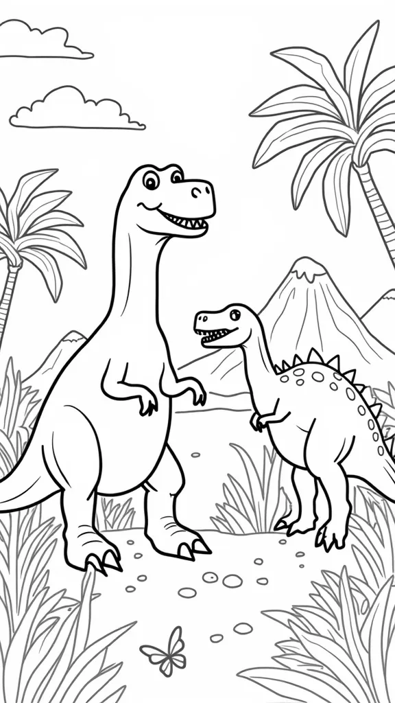 coloring pages for kids dinosaurs